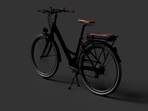 Chinese Red Cherry Bike 3D Model