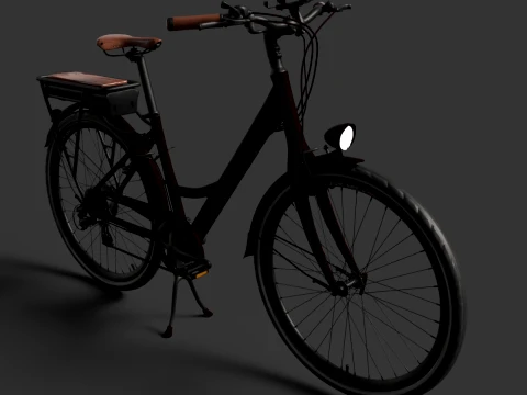 Chinese Red Cherry Bike 3D Model