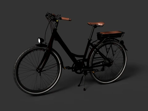 Chinese Red Cherry Bike 3D Model