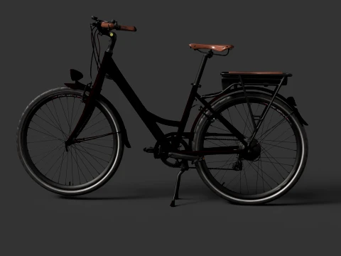 Chinese Red Cherry Bike 3D Model
