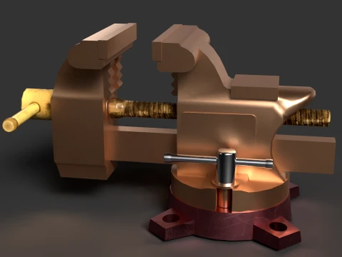 Chinese Golden Vise 3D Model