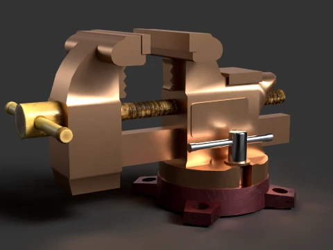 Chinese Golden Vise 3D Model