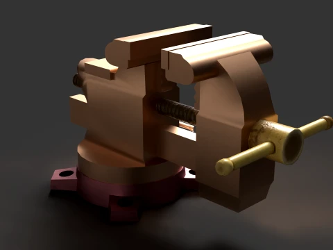 Chinese Golden Vise 3D Model