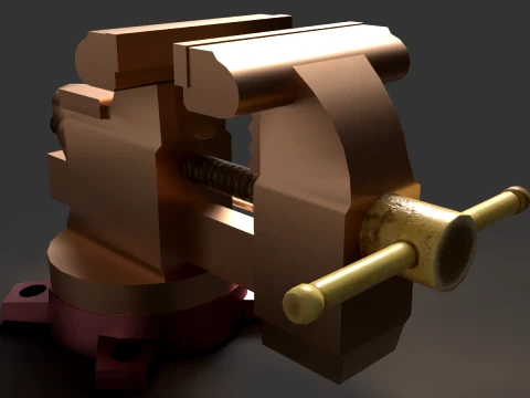 Chinese Golden Vise 3D Model