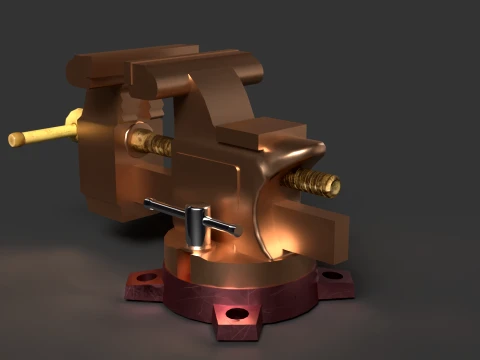 Chinese Golden Vise 3D Model