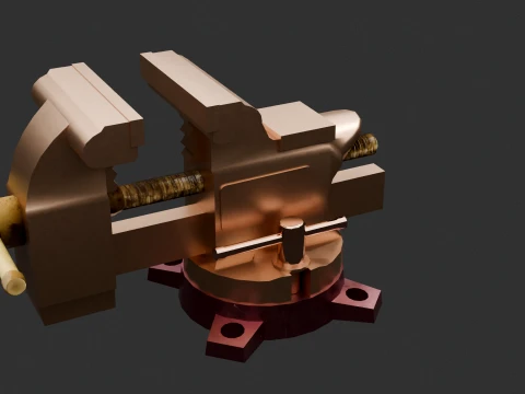 Chinese Golden Vise 3D Model