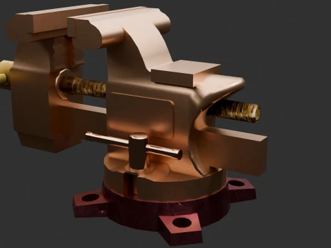 Chinese Golden Vise 3D Model