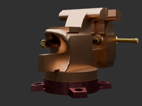 Chinese Golden Vise 3D Model