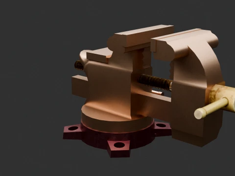 Chinese Golden Vise 3D Model