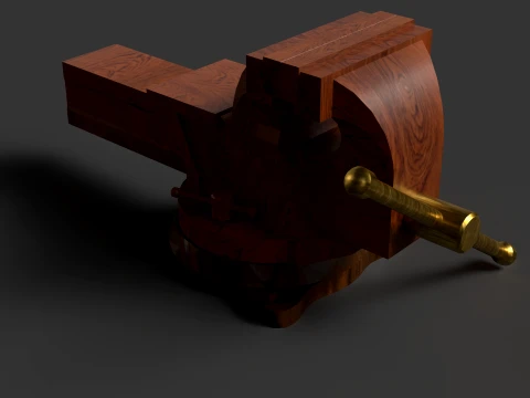 Chinese Wooden Vise 3D Model