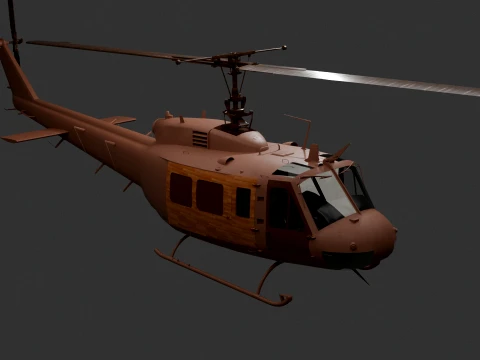 Chinese houten speelgoedhelikopter 3D Model