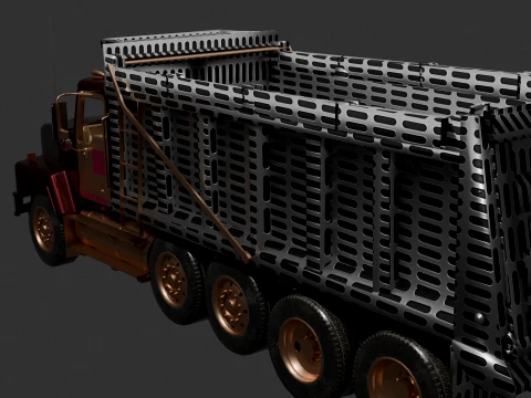 Truk Sampah Ceri Merah Cina Model 3D