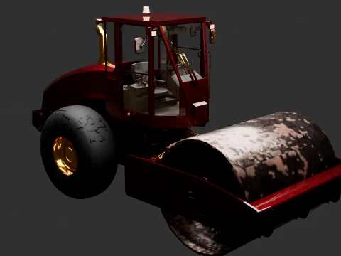 Rolo compactador Modelo 3D