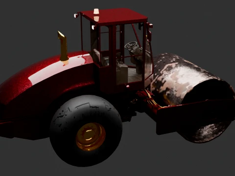 Road Roller 3D Model