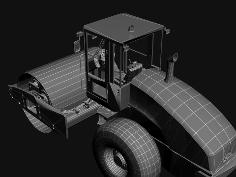 Road Roller 3D Model