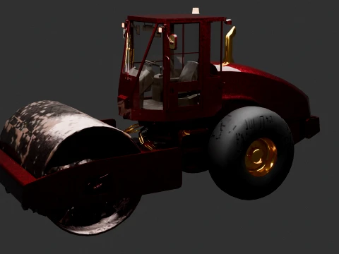 Road Roller 3D Model