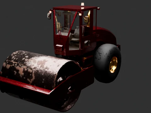 Road Roller 3D Model