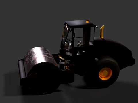 Road Roller 3D Model