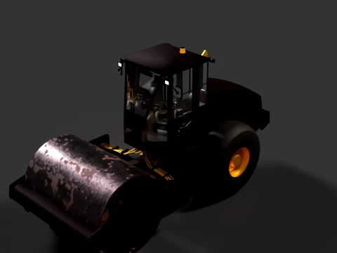 Road Roller 3D Model