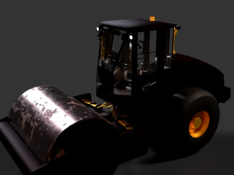 Road Roller 3D Model