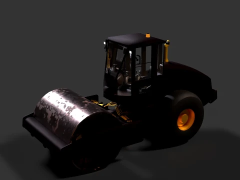 Road Roller 3D Model