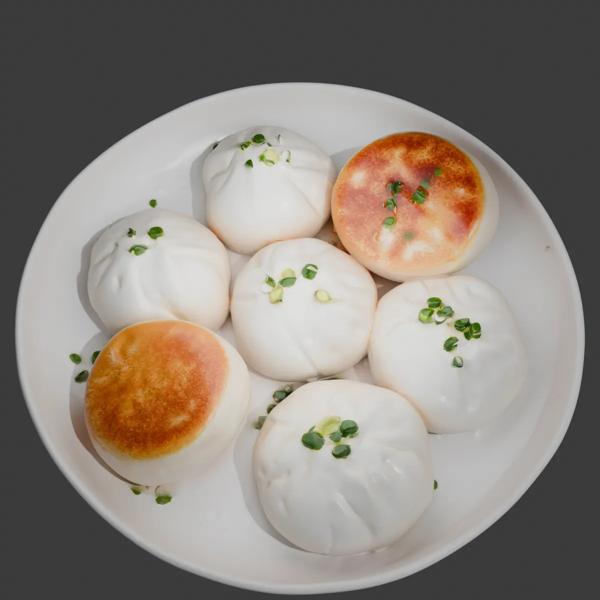 Crispy Pan-Fried Pork Buns Sheng Jian Bao 3D Model .c4d .max .obj .3ds .fbx .stl .blend 