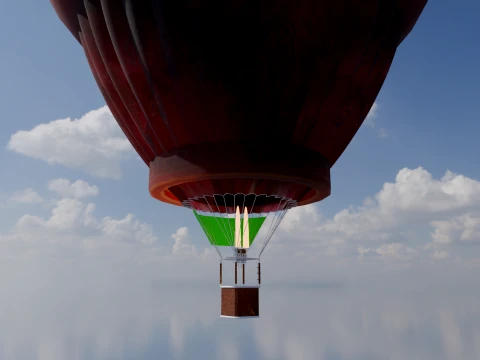 Hot Air Balloon 3D Model
