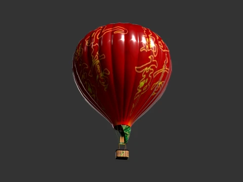 Chinese Hot Air Balloon 3D Model