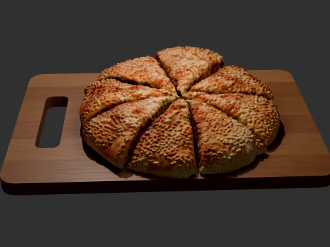 Da Bing Chinese Sesame Flatbread 3D Model