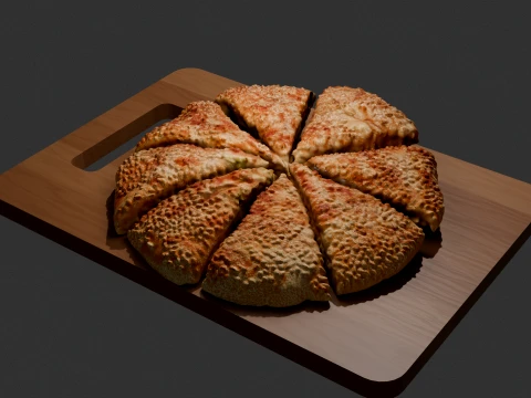 Da Bing Chinese Sesame Flatbread 3D Model
