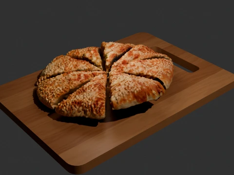 Da Bing Chinese Sesame Flatbread 3D Model