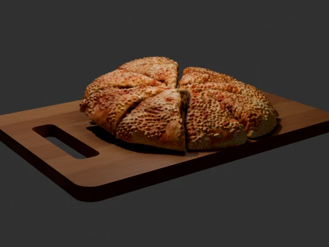 Da Bing Chinese Sesame Flatbread 3D Model