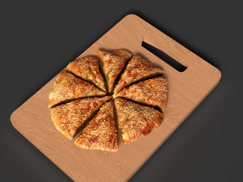 Da Bing Chinese Sesame Flatbread 3D Model