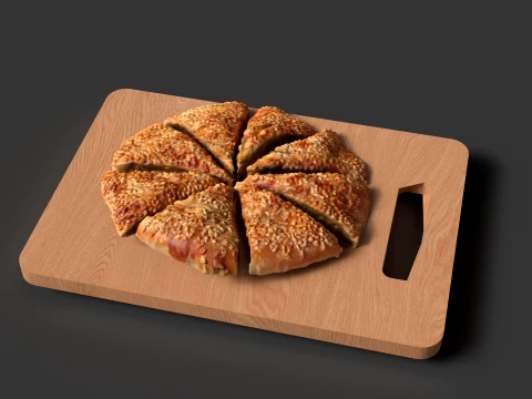 Da Bing Chinese Sesame Flatbread 3D Model
