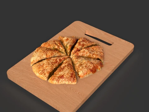 Da Bing Chinese Sesame Flatbread 3D Model