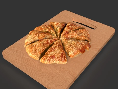 Da Bing Chinese Sesame Flatbread 3D Model