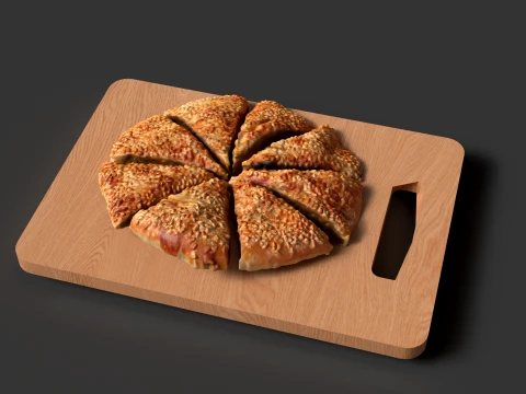 Da Bing Chinese Sesame Flatbread 3D Model
