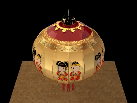 Chinese Red Lantern 3D Model