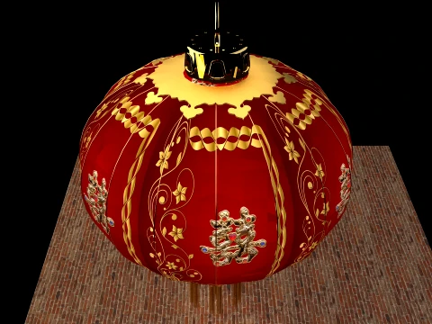 Chinese Red Lantern 3D Model