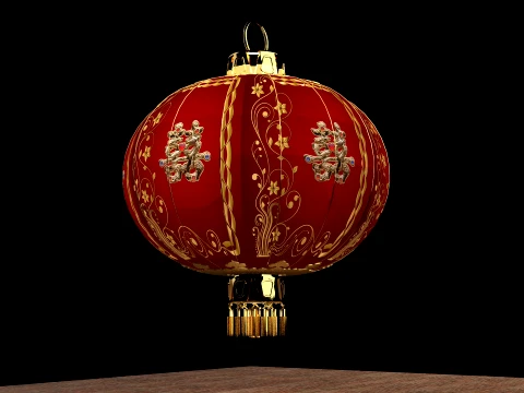 Chinese Red Lantern 3D Model
