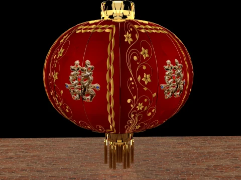 Chinese Red Lantern 3D Model