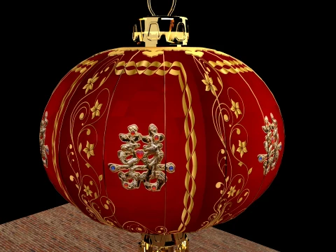 Chinese Red Lantern 3D Model