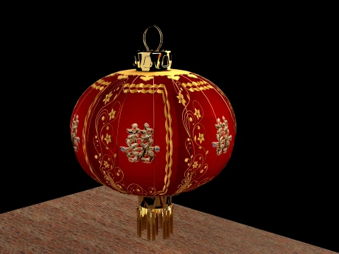 Chinese Red Lantern 3D Model