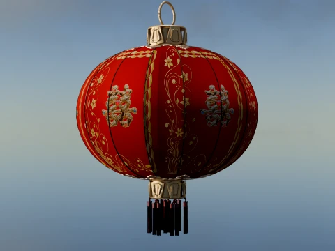 Chinese Red Lantern 3D Model