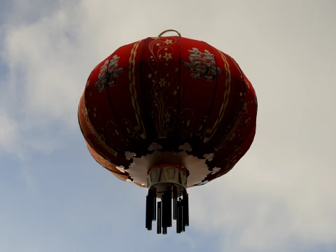 Chinese Red Lantern 3D Model