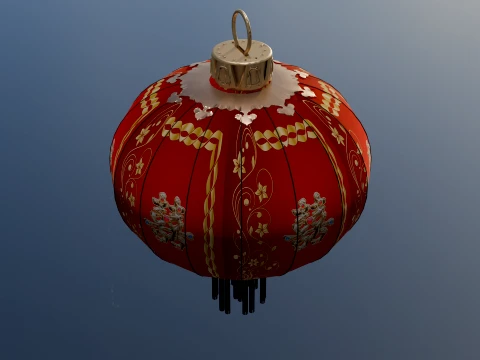 Chinese Red Lantern 3D Model