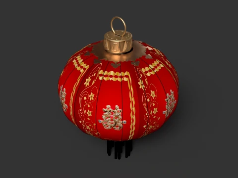 Chinese Red Lantern 3D Model