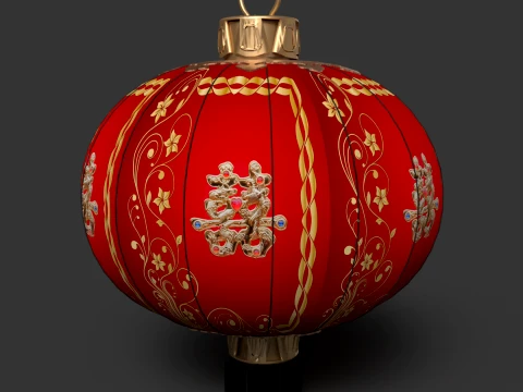 Chinese Red Lantern 3D Model