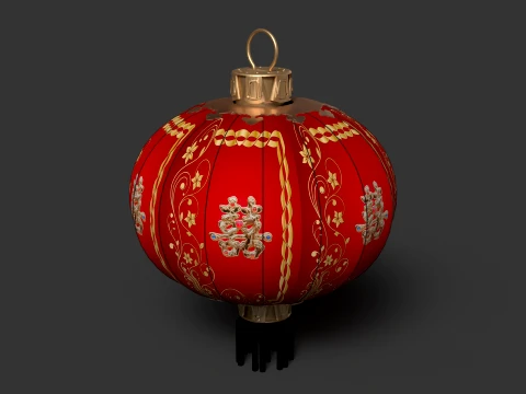 Chinese Red Lantern 3D Model