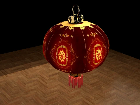 Lanterna Rossa Cinese Modello 3D
